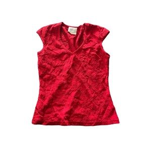90’s red lace iz byer top